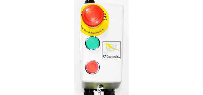 ￼Boîtier électrique avec anti démarreur et boutons (arrêt d'urgence ‐ marche ‐ arrêt)
